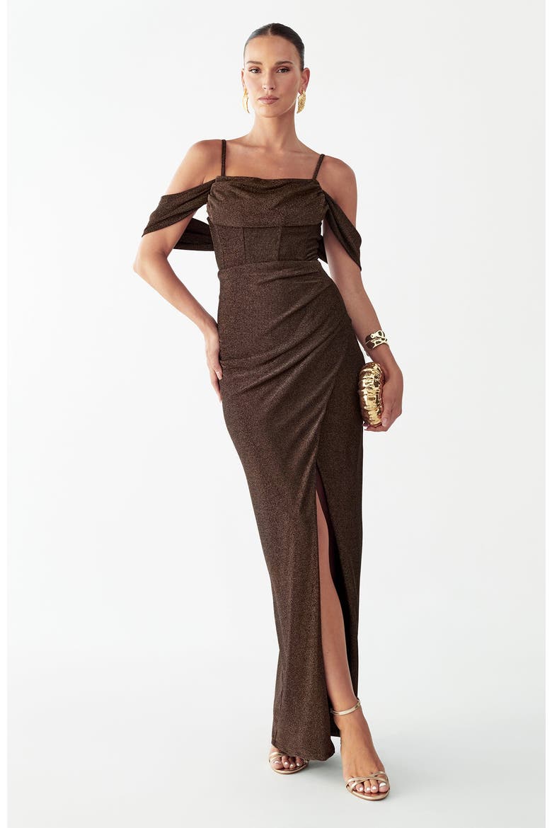 Amie Maxi Dress, Alternate, color, Rose Gold