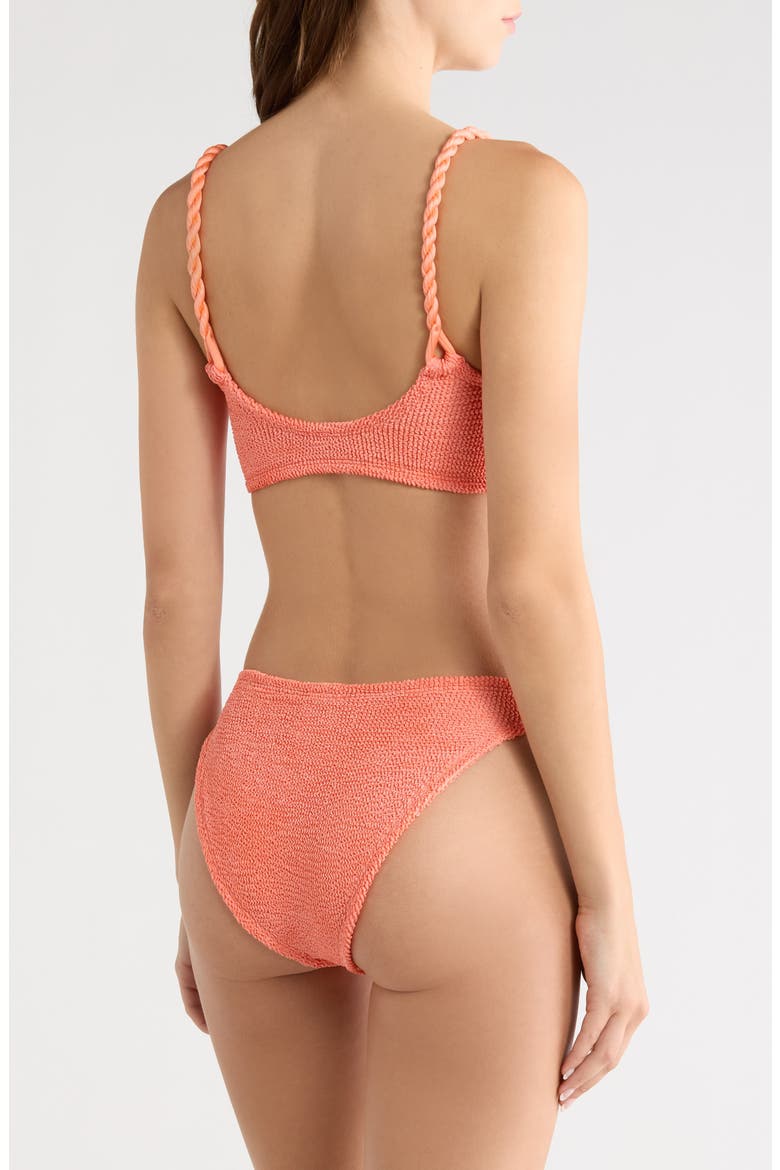 Phoebe Two-Piece Bikini Swimsuit, Alternate, color, METALLIC CORAL