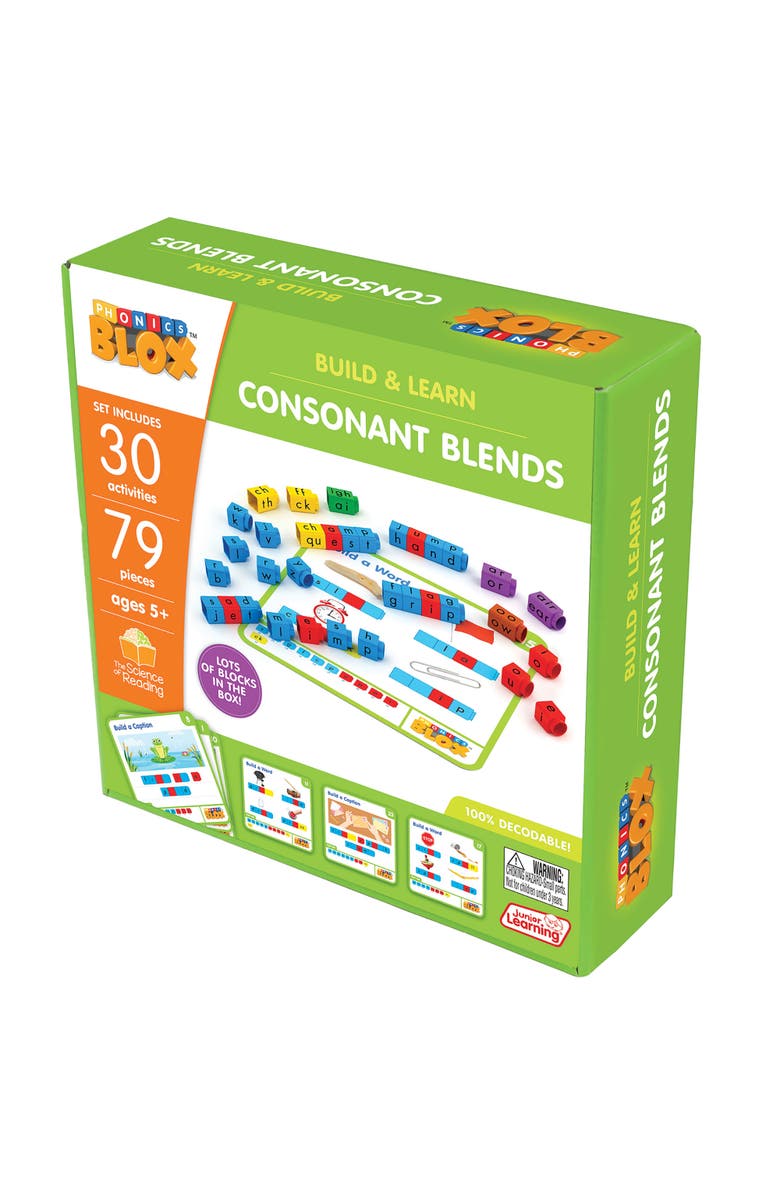 Junior Learning Rainbow Phonics Blox Consonant Blends 5+, Alternate, color, Multicolored
