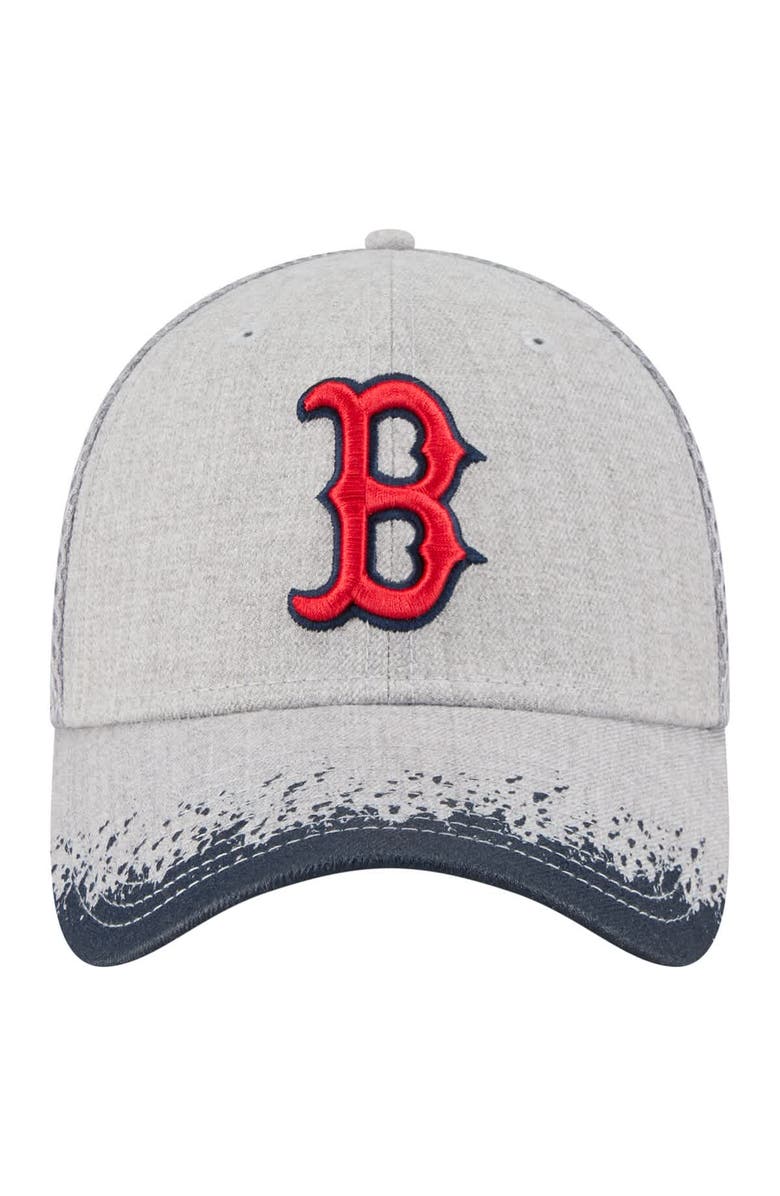 New Era Men's New Era Gray Boston Red Sox Visor Paint Splatter 39THIRTY Flex Hat, Alternate, color, Gray