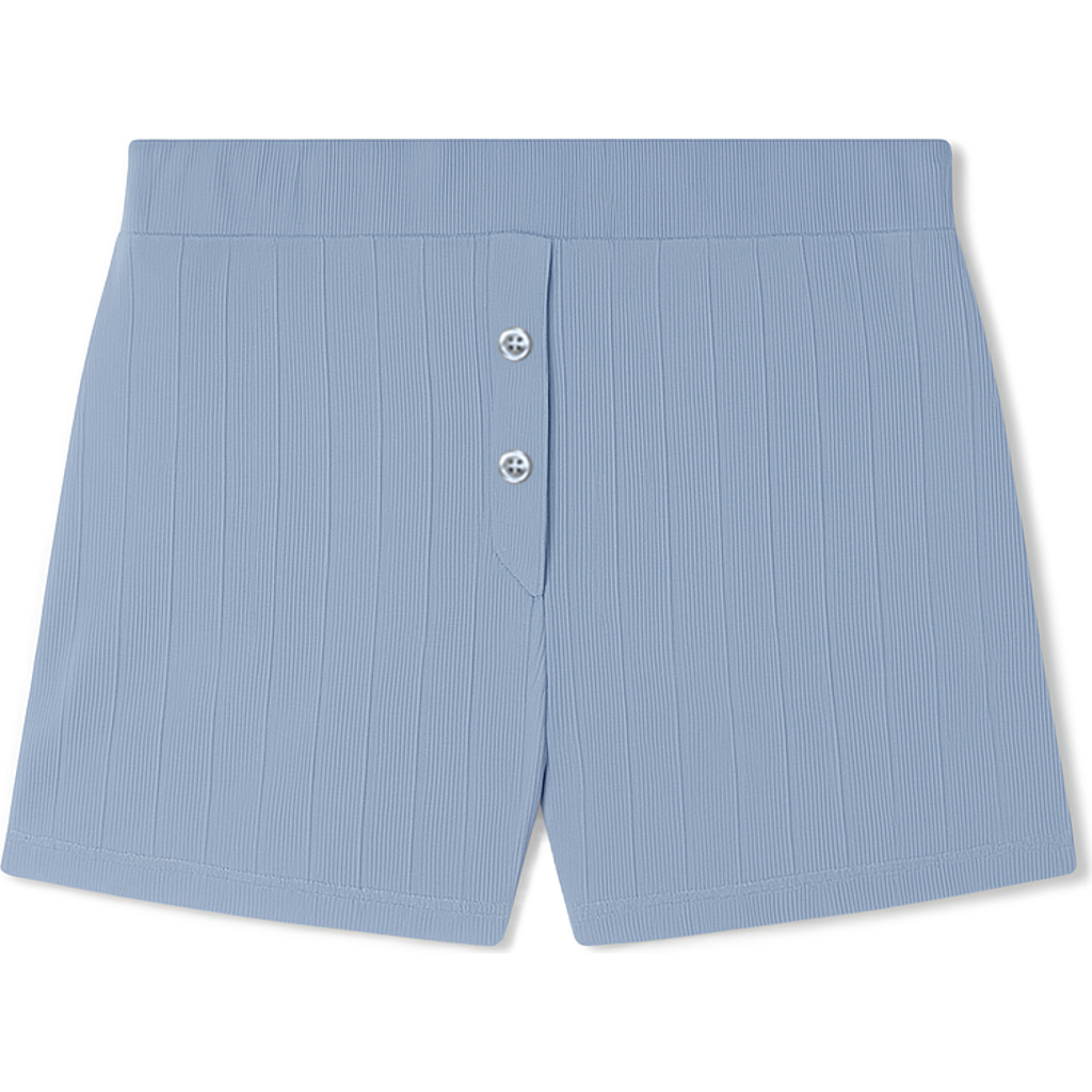 Vir Vita Pointelle Lounge Short In Blue