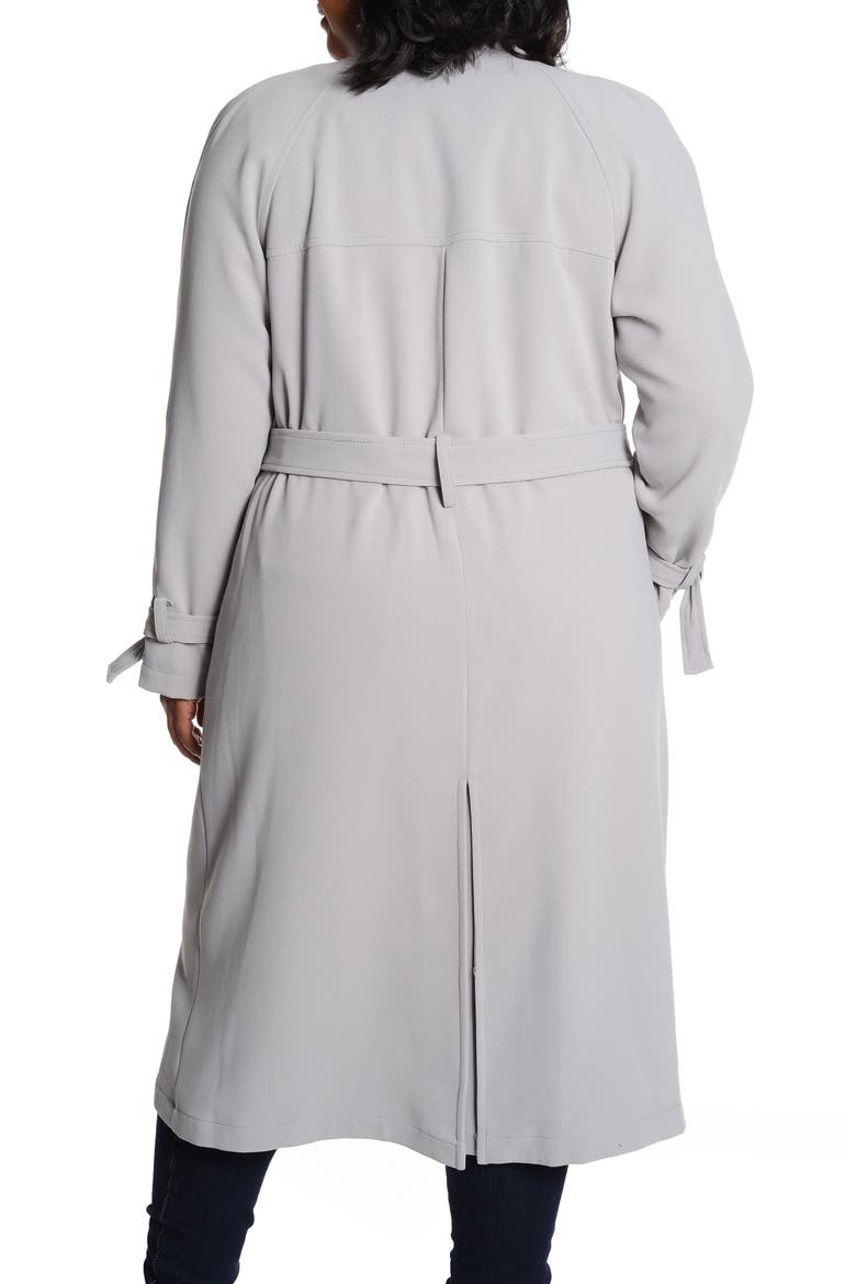 Luxe Crepe Trench Coat, Alternate, color, MIST