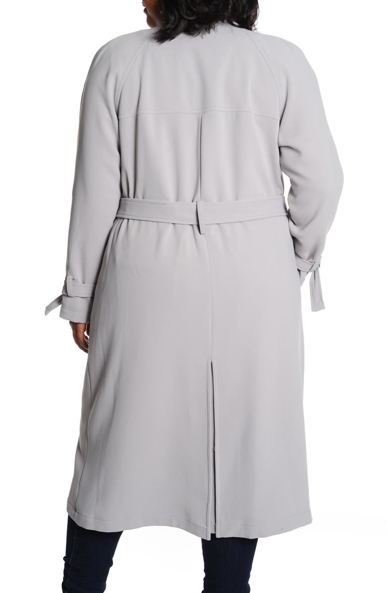 RACHEL Rachel Roy Luxe Crepe Trench Coat, Alternate, color,