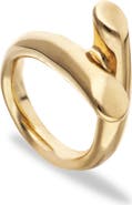 UNODE50 18K Gold-Plated Ring In The Shape Of Tubes