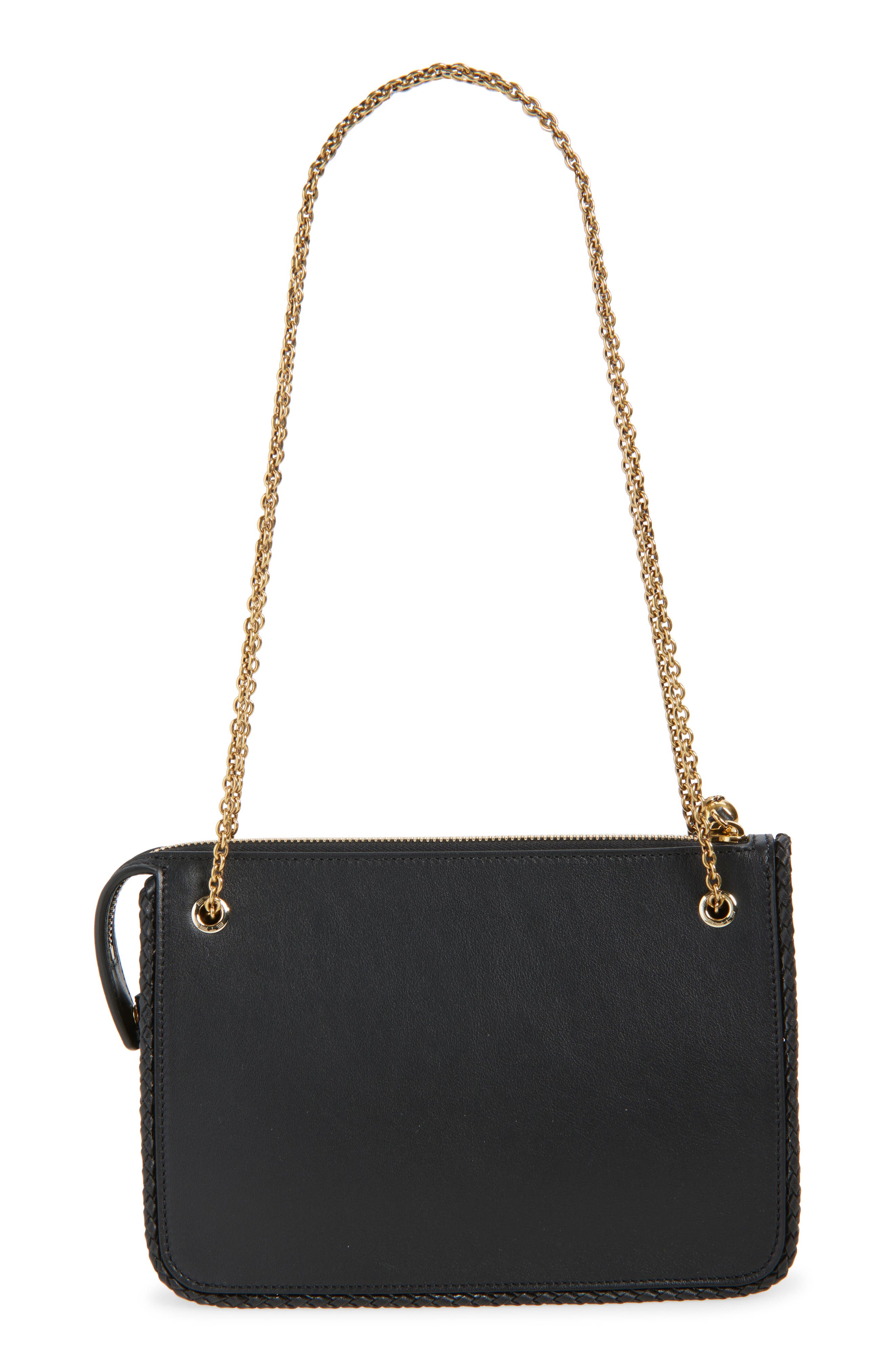 Etro Leather Crossbody Bag, Alternate, color, Uni Black