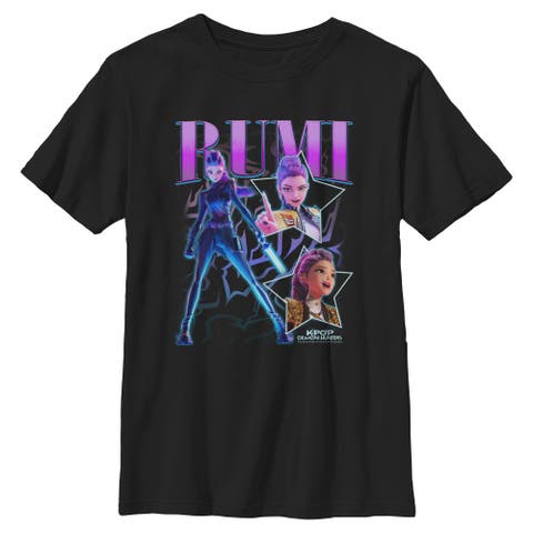 Boy's KPop Demon Hunters Rumi Super Star Logo  Graphic T-Shirt