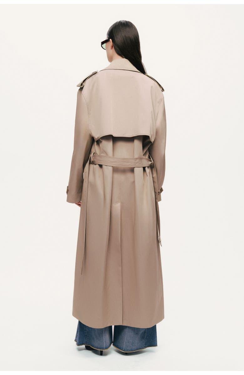 Nocturne Oversized Double-Breasted Trench Coat, Alternate, color, Beige