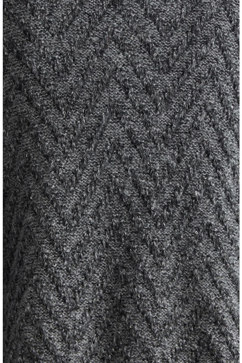 Zigzag Sequin Poncho, Alternate, color, 0001 GREY
