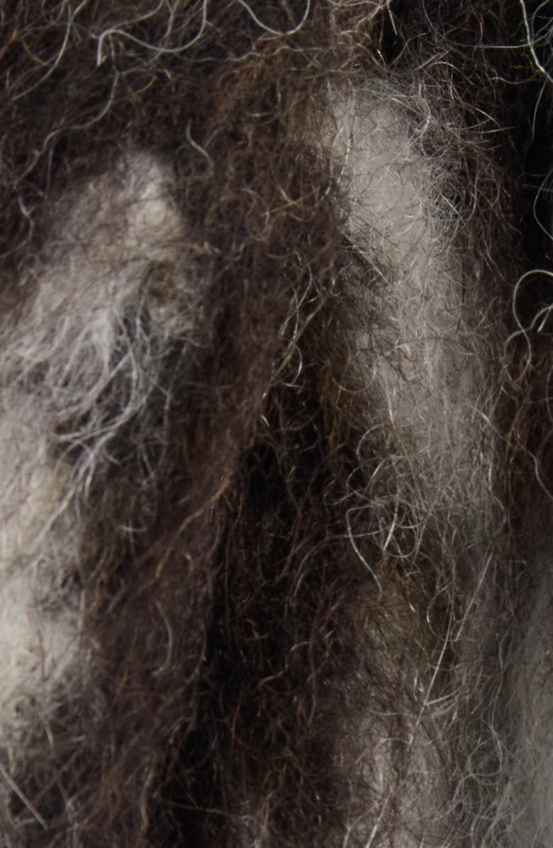 Dries Van Noten Vafel Cow Print Faux Fur Jacket, Alternate, color, Brown