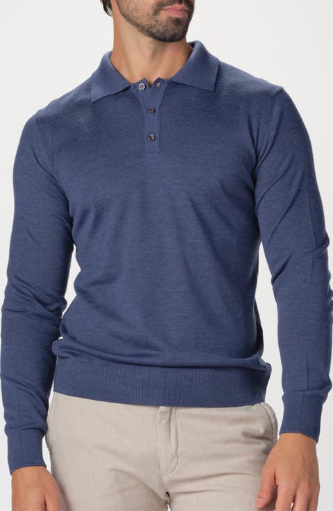 Lightweight Merino Wool Three-Button Polo