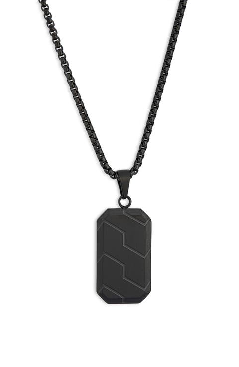 Men's Textured Dog Tag Necklace