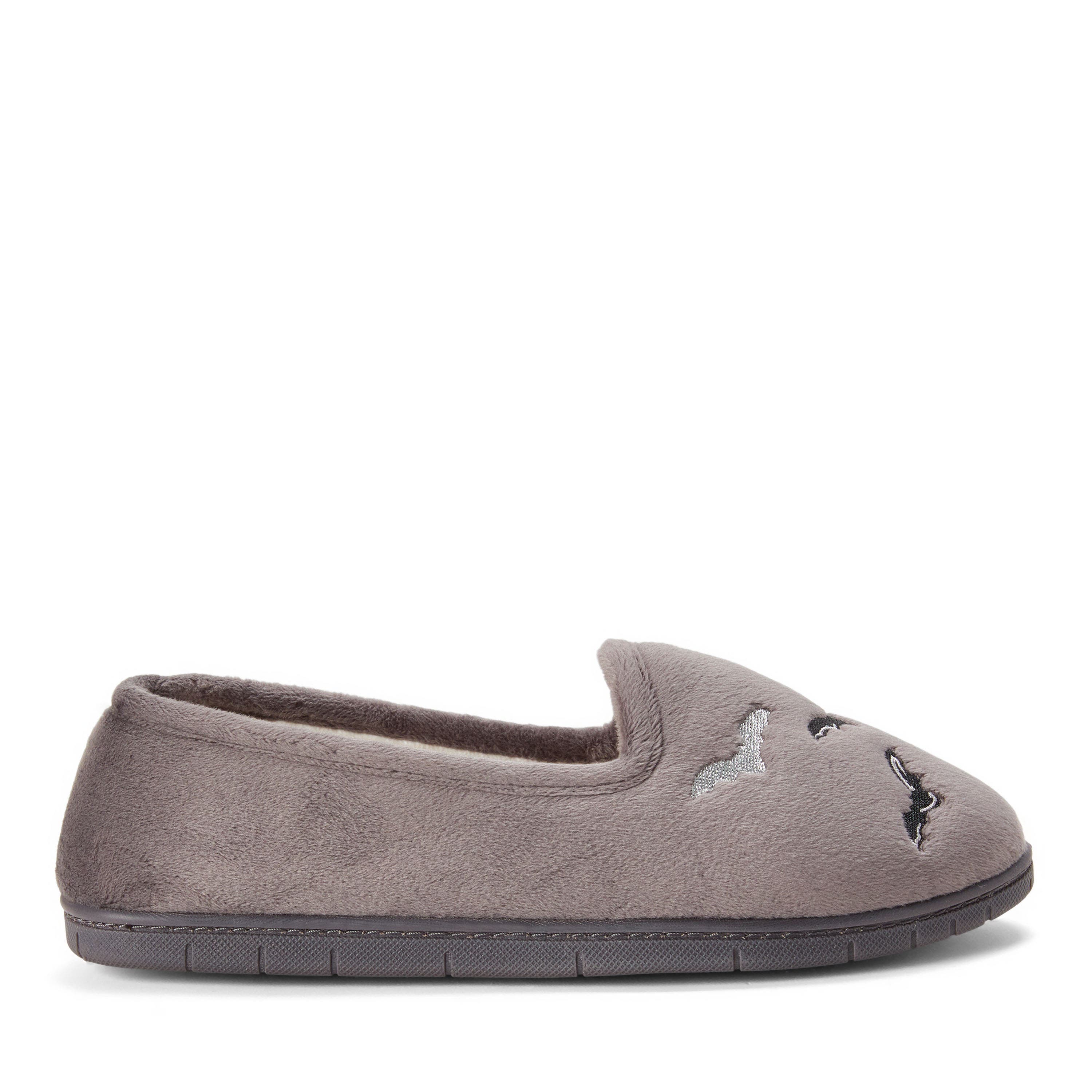 Halloween Velour Closed Back Slippers, Alternate, color, PAVEMENT