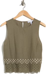 Ellen Tracy Eyelet Scallop Shell