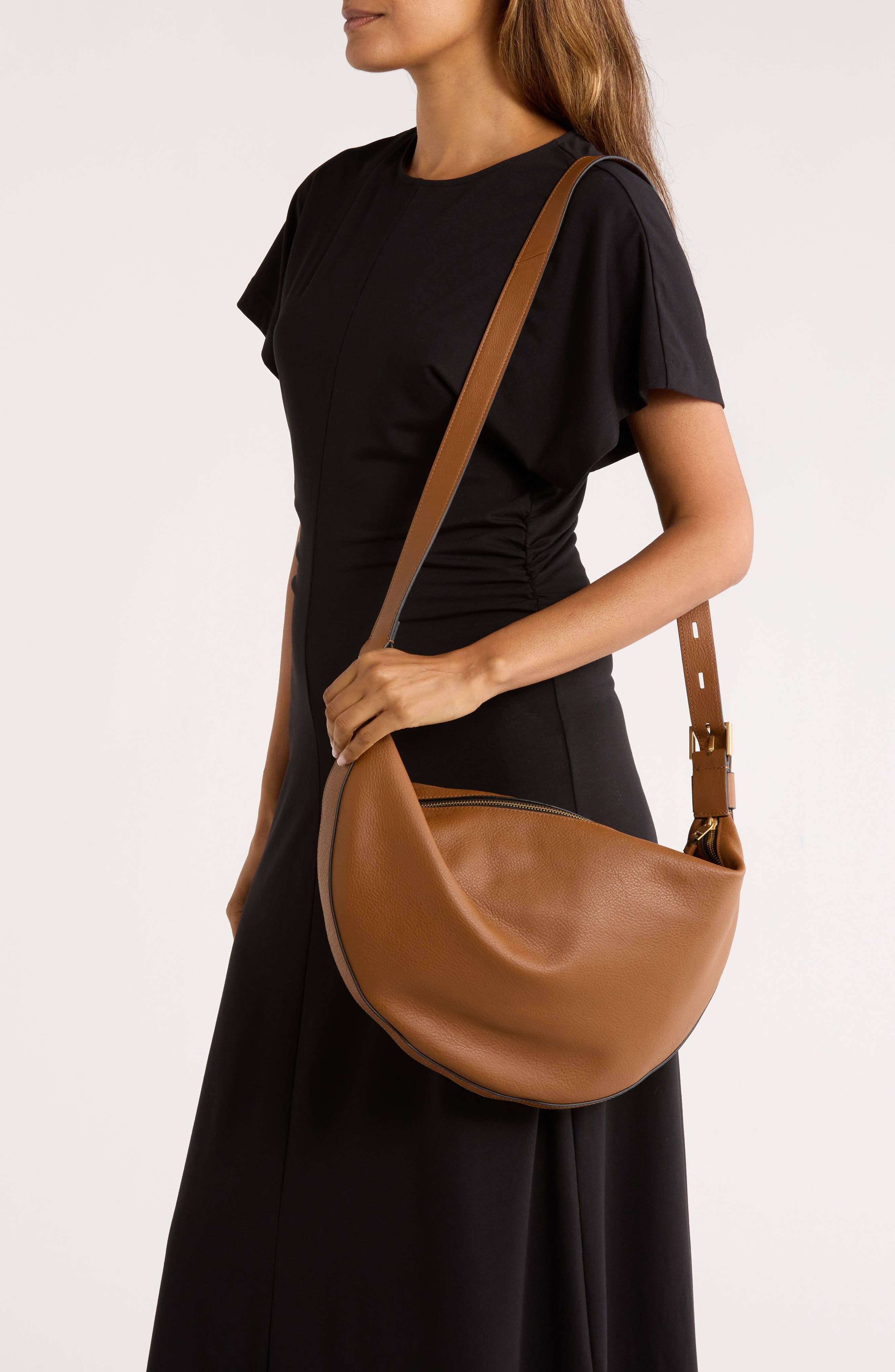 Half Moon Leather Shoulder Bag (Women) | Nordstromrack