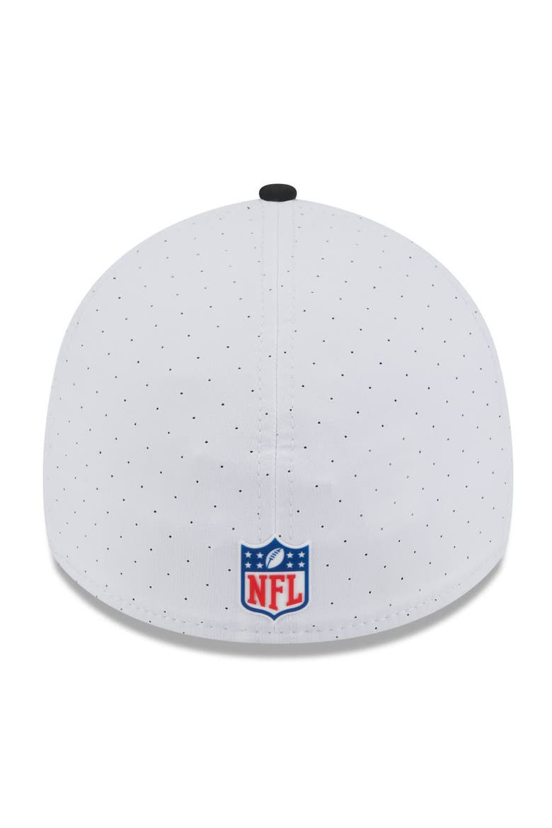 Men's New Era  White/Black Jacksonville Jaguars 2025 NFL Training Camp Throwback Logo 39THIRTY Flex Hat, Alternate, color, White