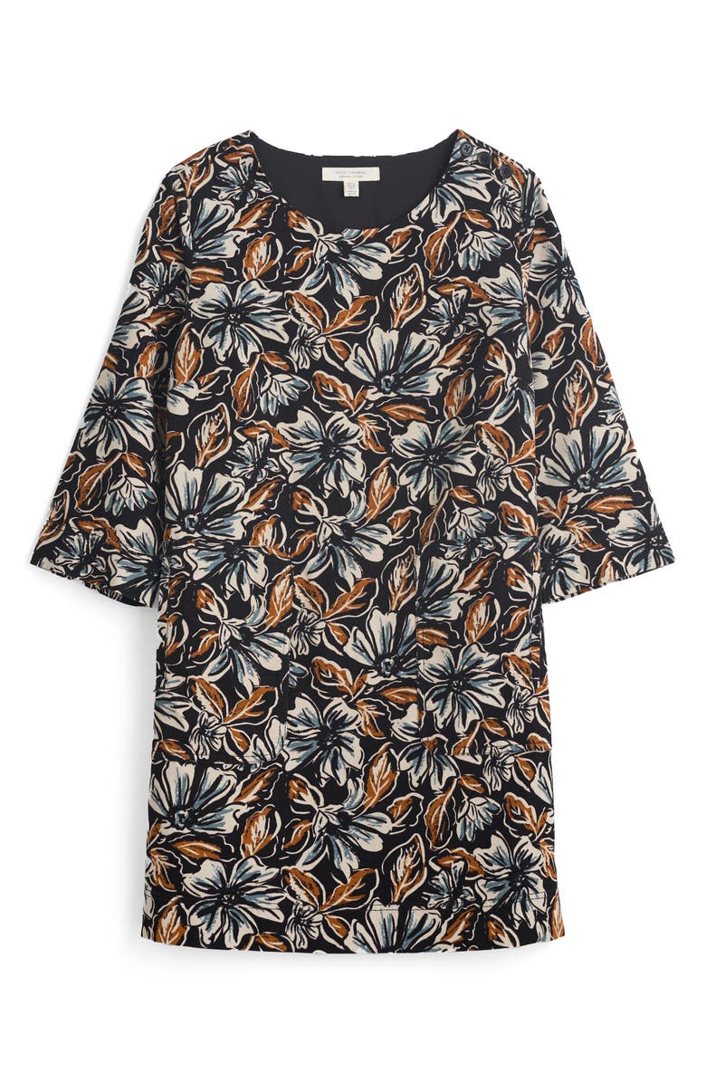 Seasalt Cornwall Port Gaverne Floral Organic Cotton Pincord Tunic, Alternate, color, Mallow Blooms Onyx