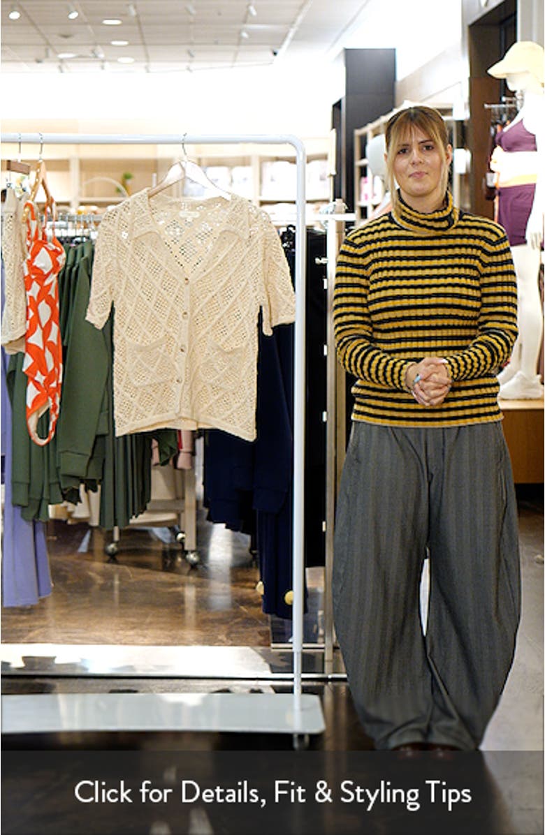 Sheer Open Stitch Cover-Up Button-Up Shirt, sales video thumbnail