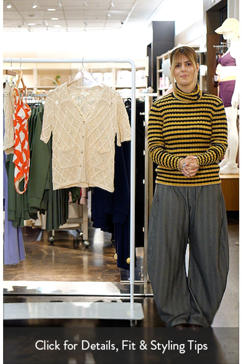Sheer Open Stitch Cover-Up Button-Up Shirt video