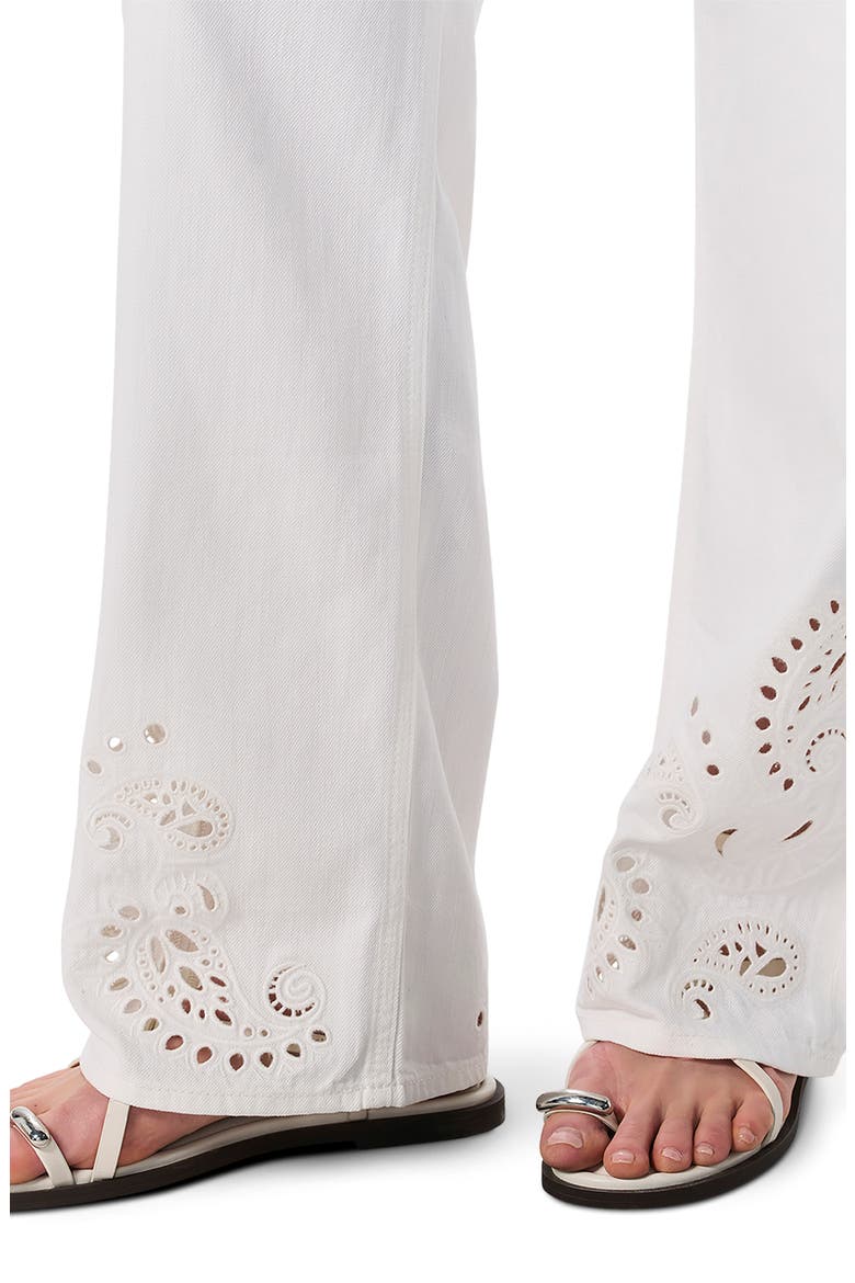 Phoebe Wide Leg Drawstring Jeans, Alternate, color, WHITE YELET