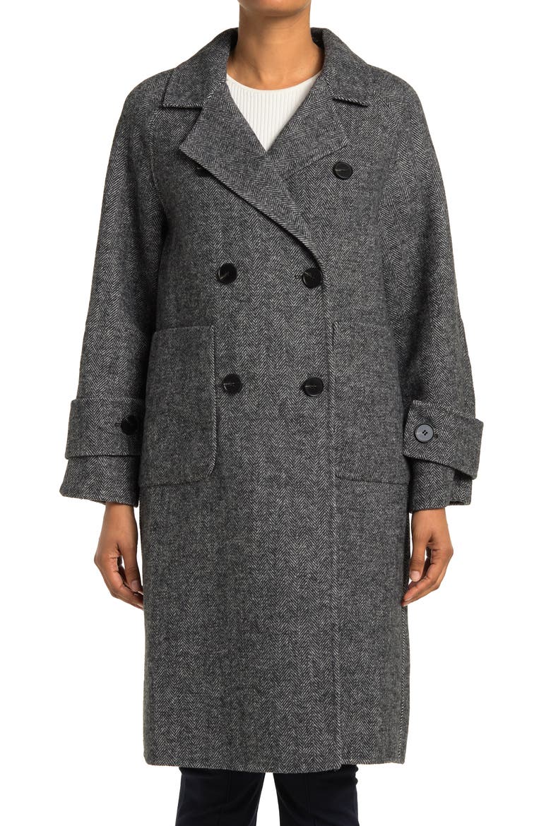 BELLE AND BLOOM Rumor Has It Wool Blend Coat, Alternate, color, CHARCOAL