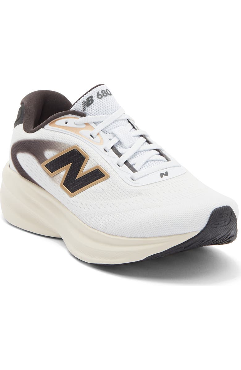 New Balance 680 Running Shoe, Main, color, Nb 103 White/ Faded Black