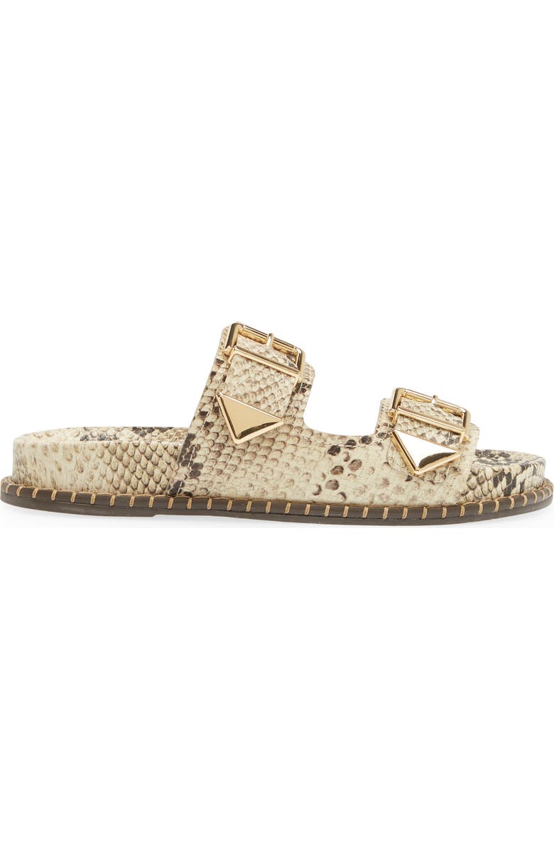 Schutz Elana Snakeskin Print Slide Sandal, Alternate, color,