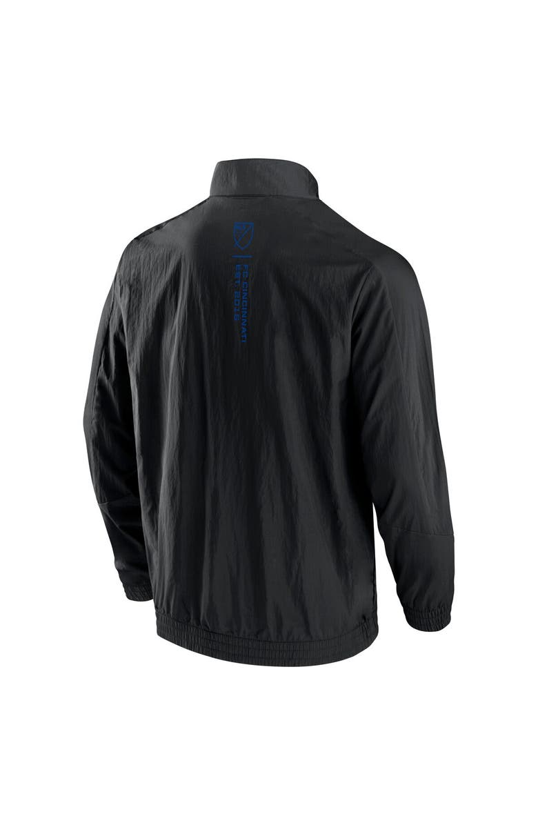 FANATICS Men's Fanatics Branded Black FC Cincinnati Header Raglan Full-Zip Jacket, Alternate, color, 