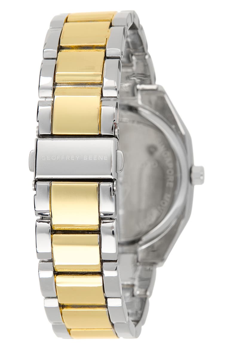 Diamond Two-Tone Bracelet Watch, 41mm, Alternate, color, TWO TONE/ GREEN