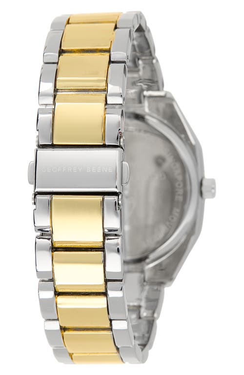 Geoffrey Beene Diamond Two-tone Bracelet Watch, 41mm In Metallic