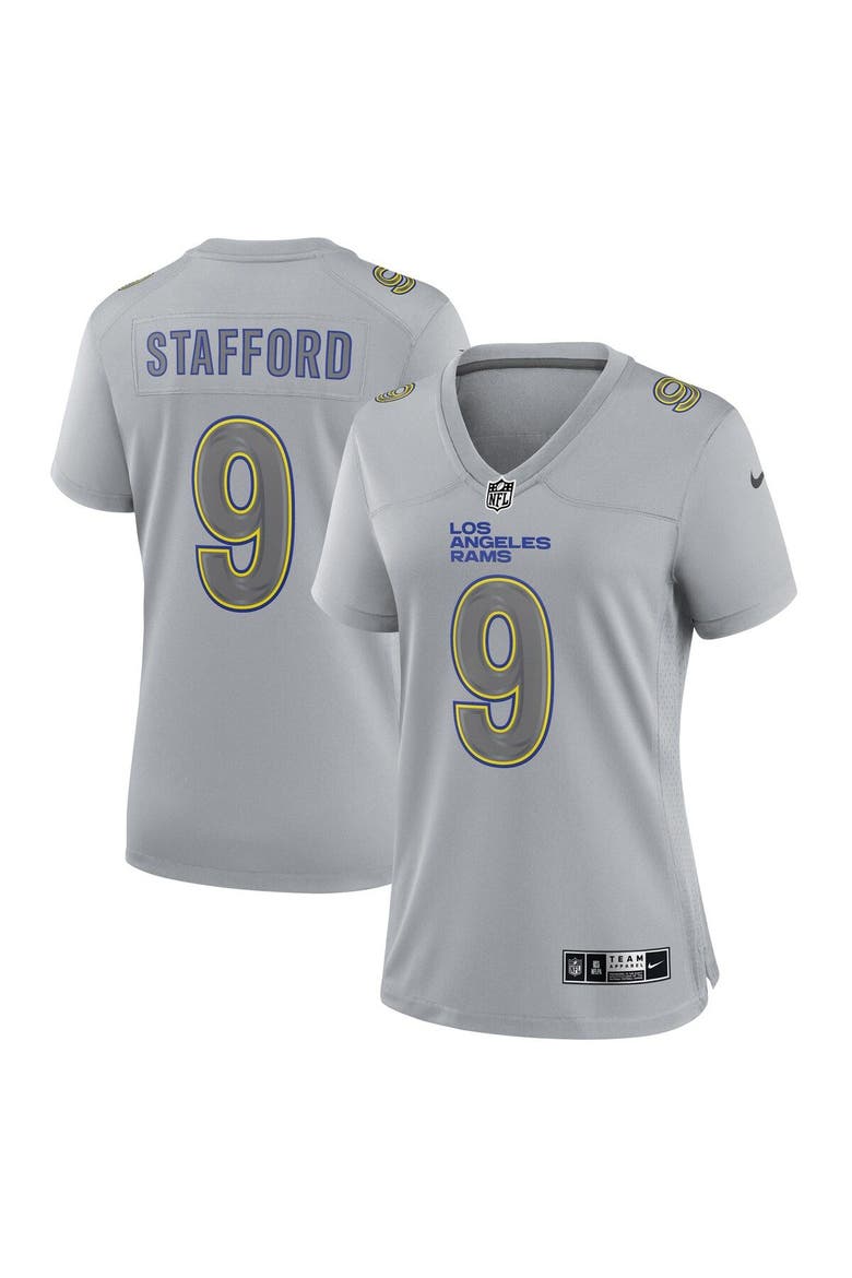 Women's Nike Matthew Stafford Gray Los Angeles Rams Atmosphere Fashion Game Jersey, Main, color, Gray