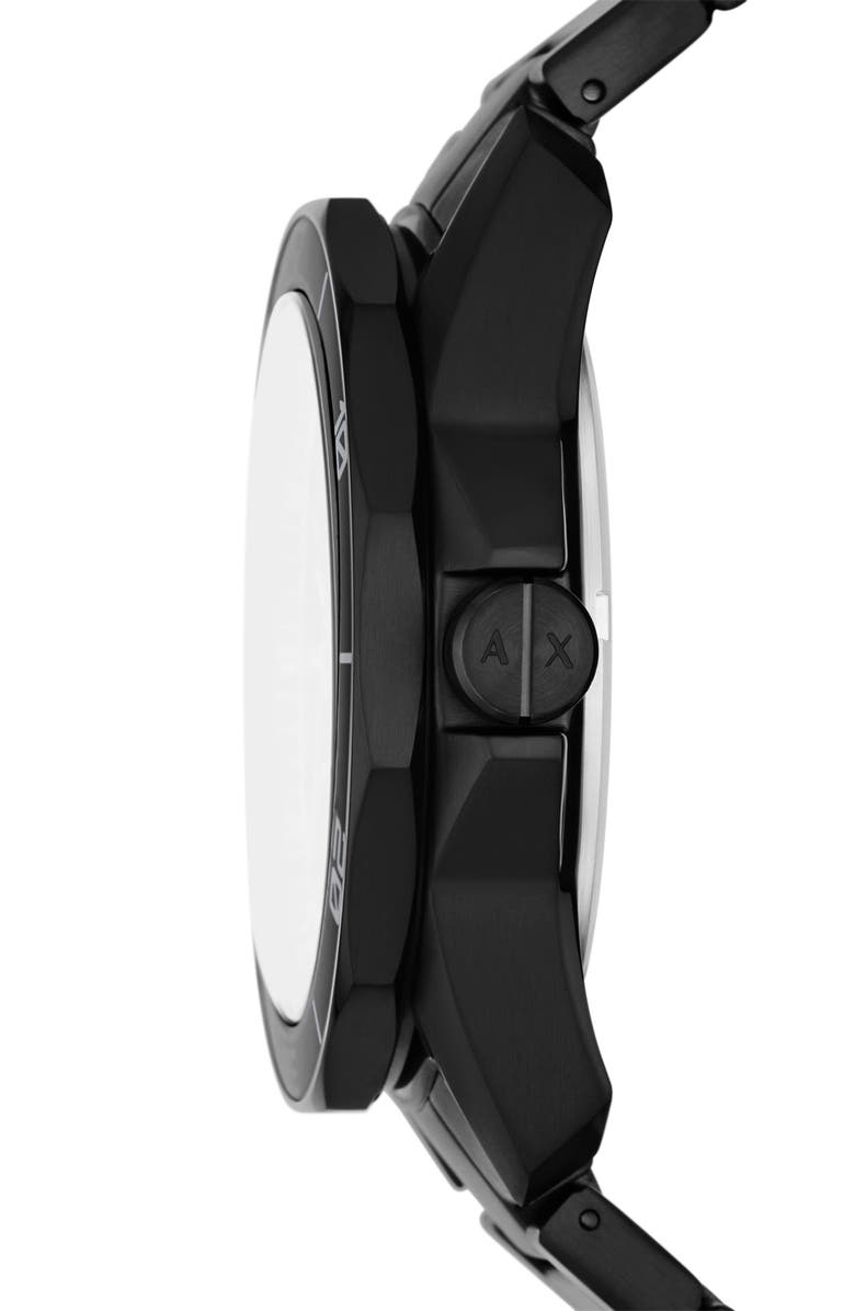 AX Armani Exchange Bracelet Strap Watch, 44mm, Alternate, color, Black