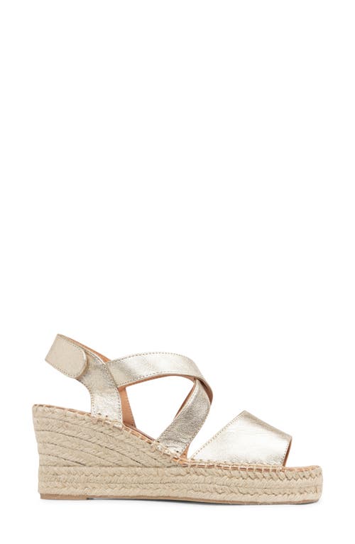 Patricia Green Penny Platform Wedge Espadrille Sandal In Gold Leather