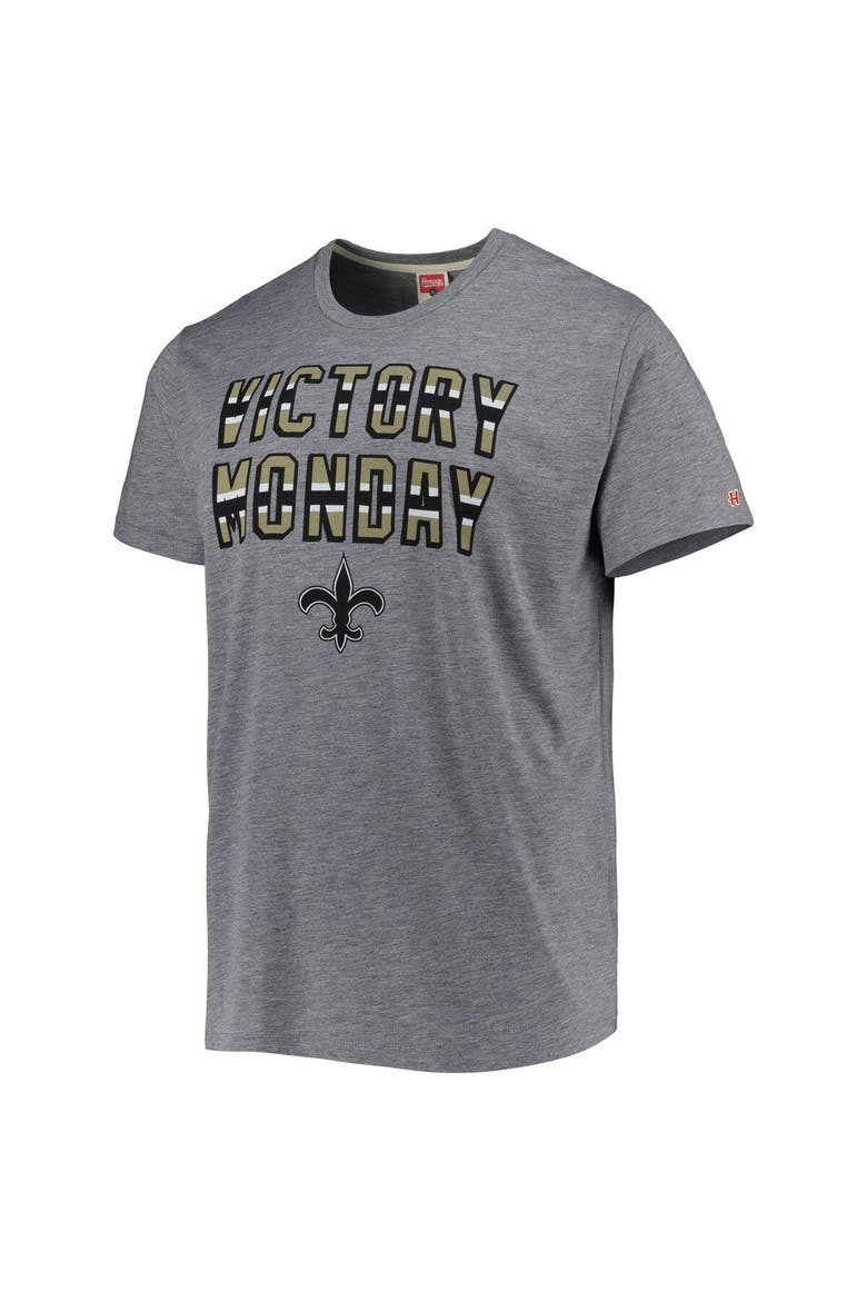 Men's Homage Gray New Orleans Saints Victory Monday Tri-Blend T-Shirt, Alternate, color, Gray