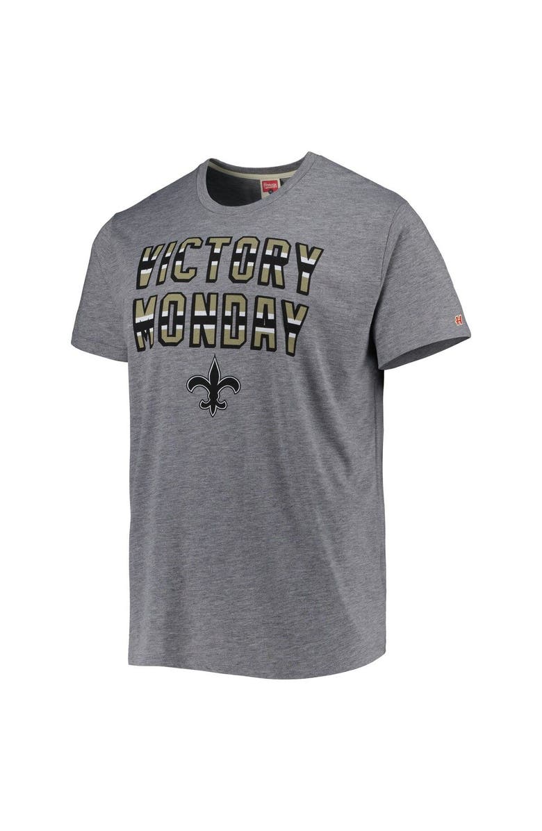 Homage Men's Homage Gray New Orleans Saints Victory Monday Tri-Blend T-Shirt, Alternate, color, Gray
