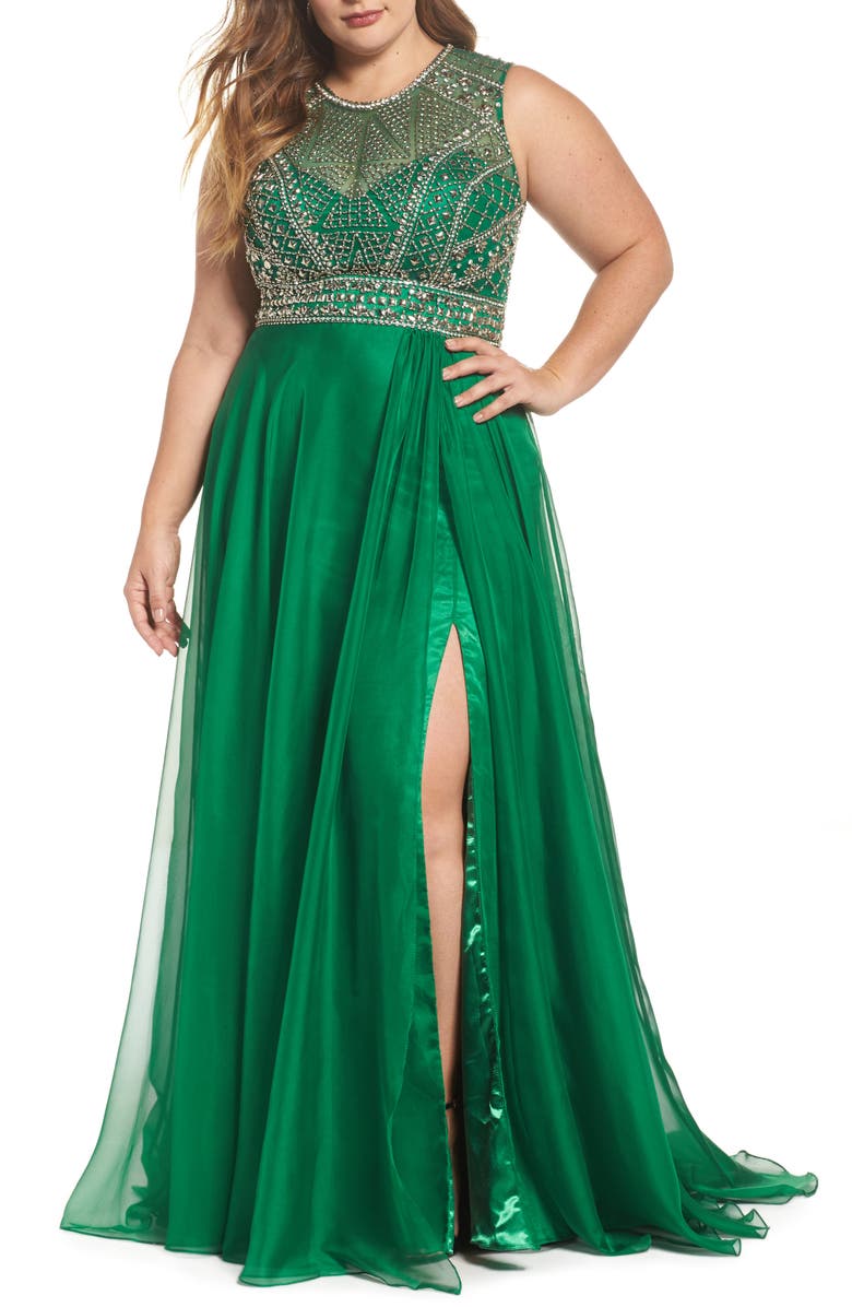 Mac Duggal Embellished Ballgown, Main, color,