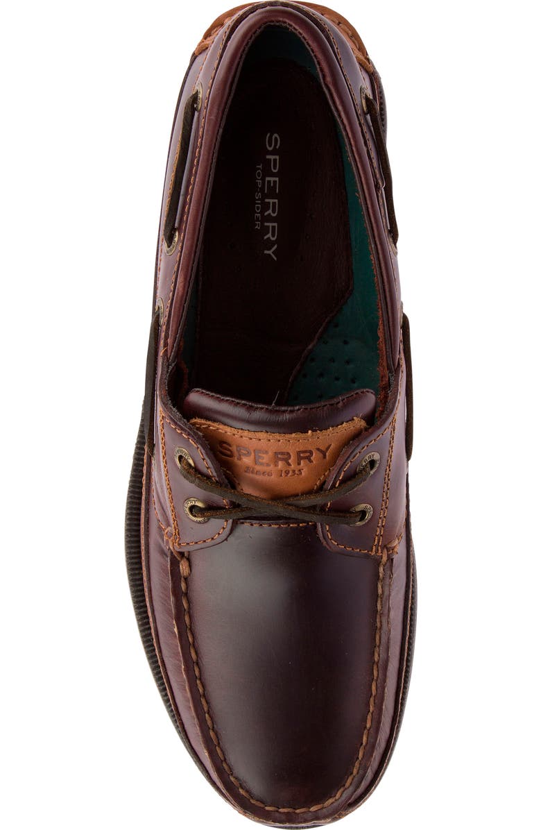 Sperry Mako 2-Eye Boat Shoe, Alternate, color, Amaretto