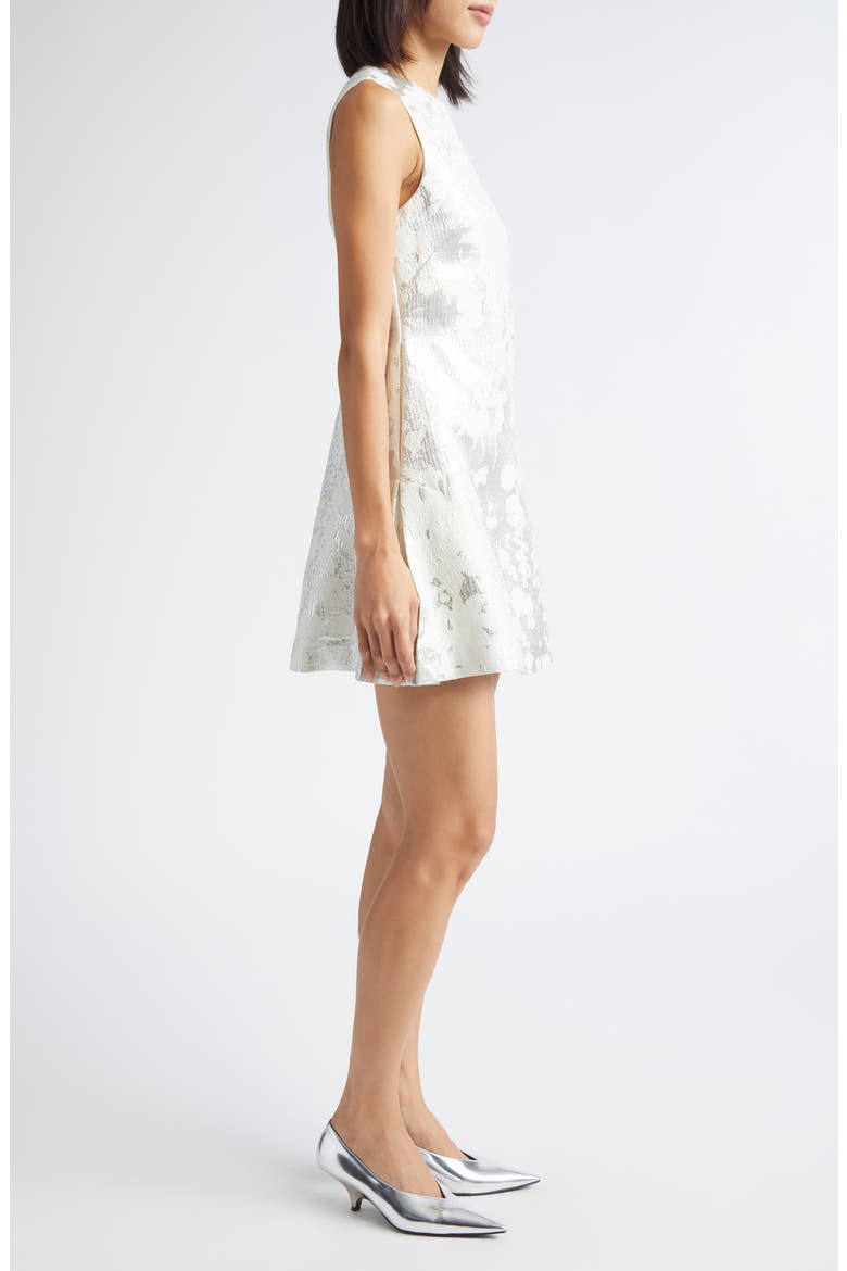 Metallic Sleeveless Minidress, Alternate, color, LUREX GARDEN