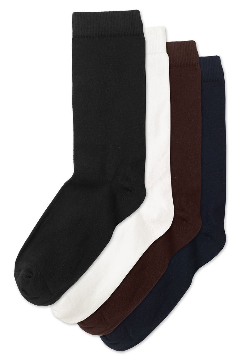 Solid Crew Socks, Alternate, color, GREY PEARL HEATHER