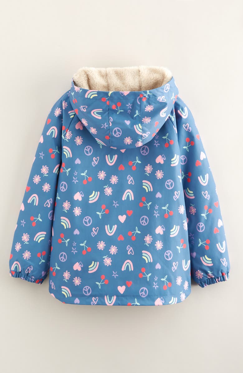 Tucker + Tate Kids' Print Faux Fur Lined Hooded Jacket, Alternate, color, Blue Coronet Paint Doodle