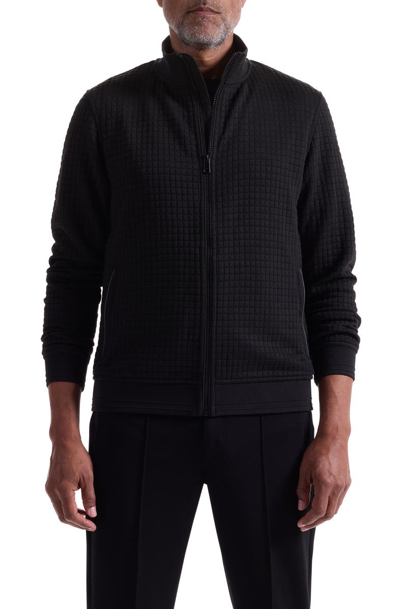 Bugatchi Quilted Jacket, Main, color, Black