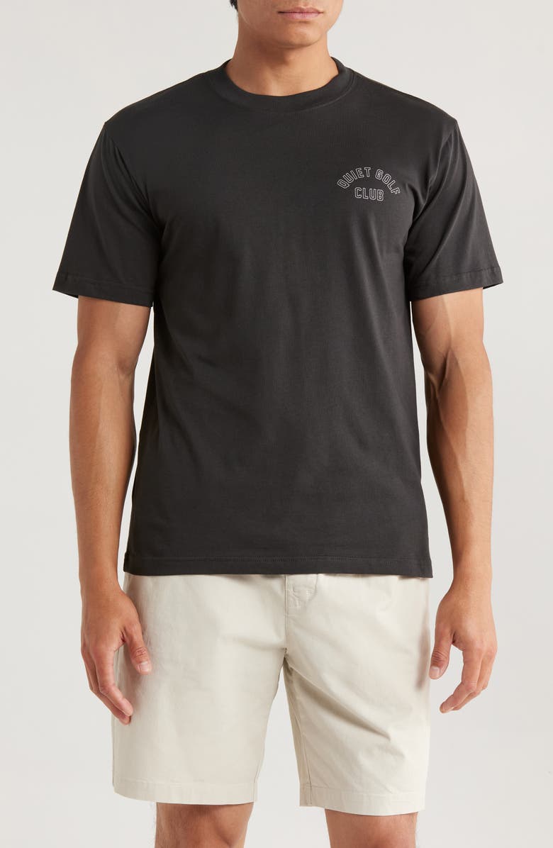 Quiet Golf QGC Logo Graphic T-Shirt, Main, color, Black