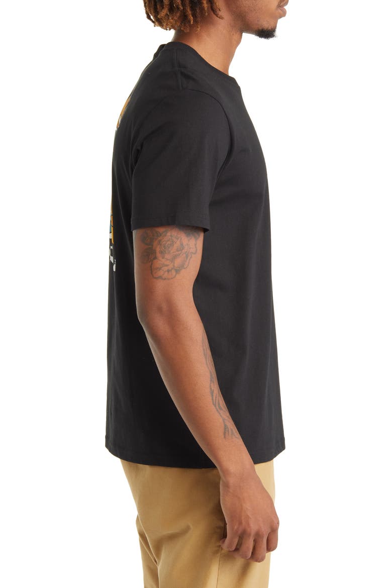 Rays & Hazed Cotton Graphic Tee, Alternate, color, BLACK