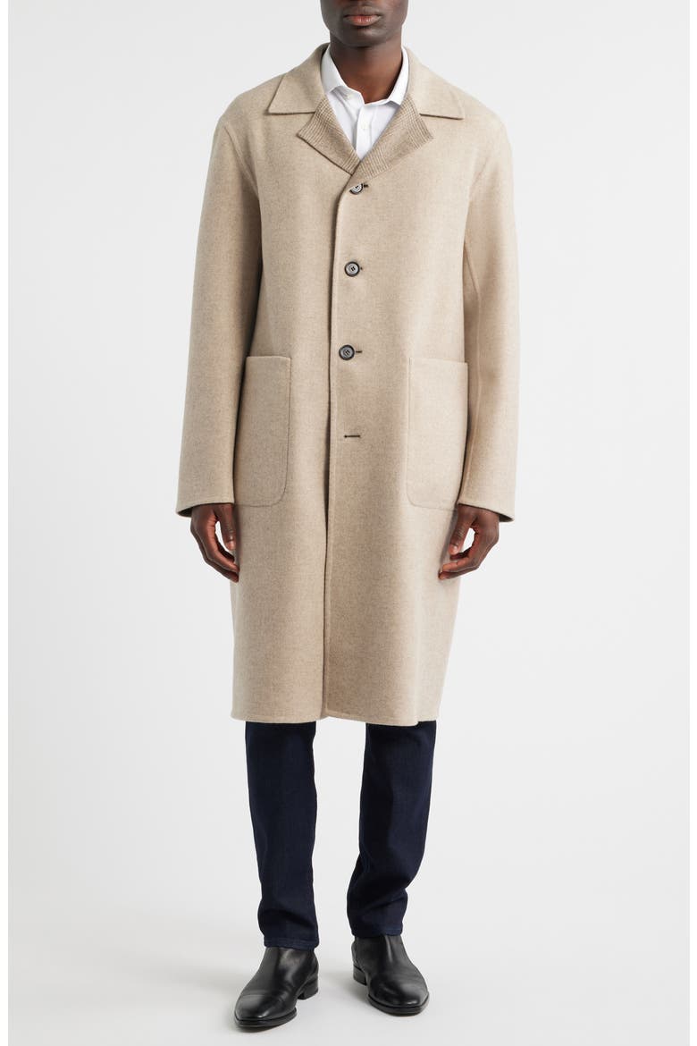 Reversible Virgin Wool & Cashmere Coat, Alternate, color, OPEN BEIGE