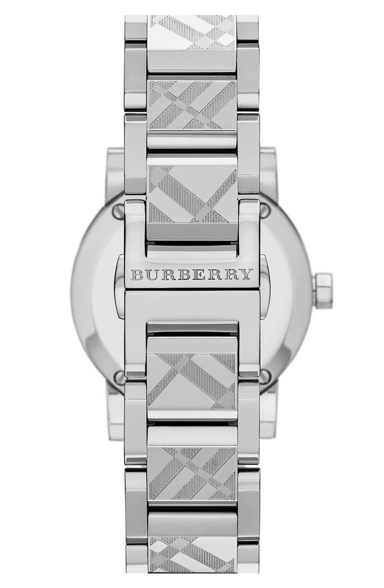 Burberry Check Stamped Bracelet Watch, 26mm, Alternate, color,