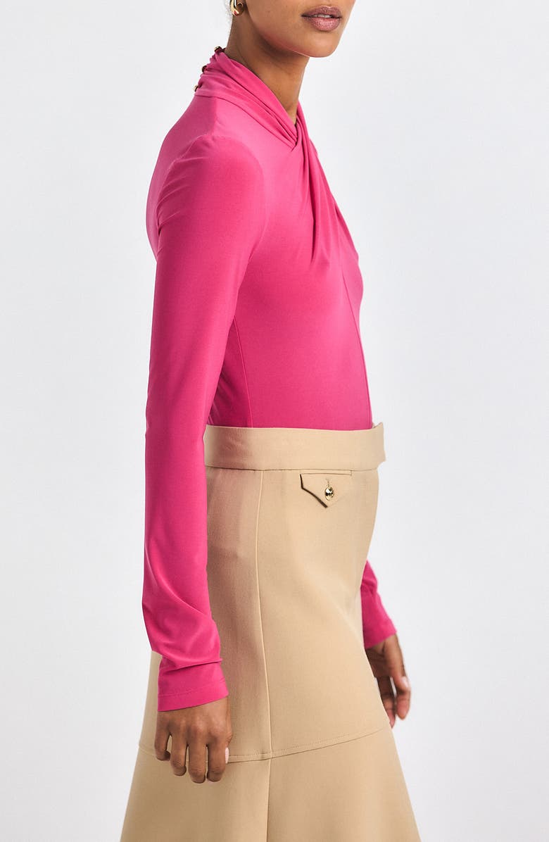Derek Lam 10 Crosby Krini Twist Neck Top, Alternate, color, French Rose