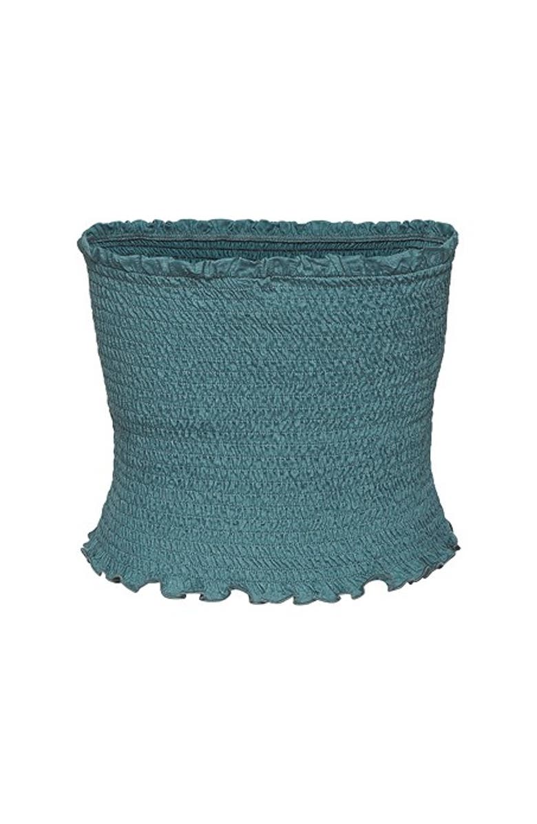 LASCANA Women's Smocked Strapless Top, Alternate, color, Teal