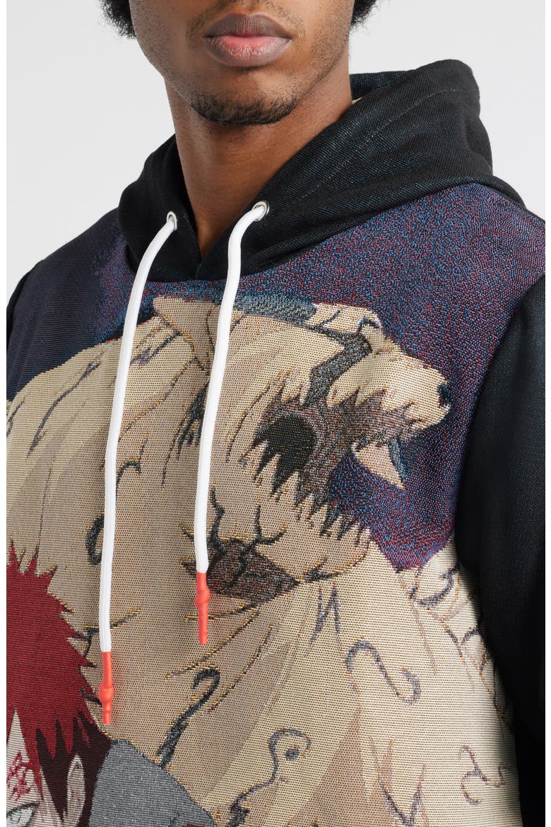 Gaara & Shukaku Graphic Hoodie, Alternate, color, BLACK