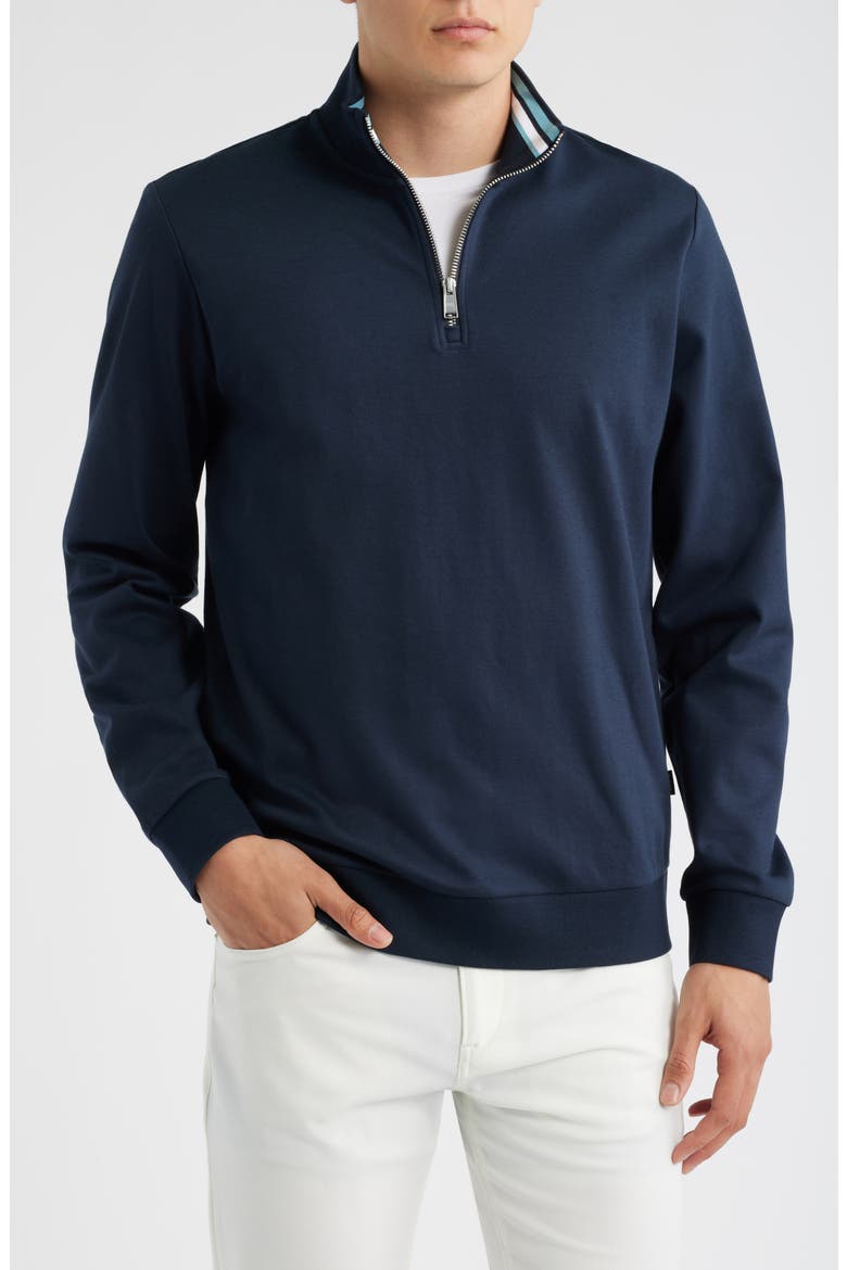 Stimmann Half Zip Top, Main, color, DARK BLUE