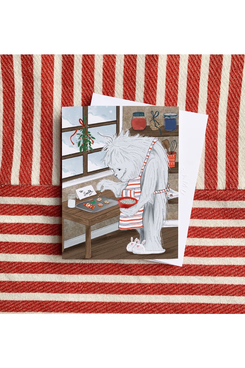 Yeti Snow Angel, Yeti Mail, Yeti Cooking Winter/Holiday/Christmas Greeting Card Pack Sets, Alternate, color, Multi-Pack