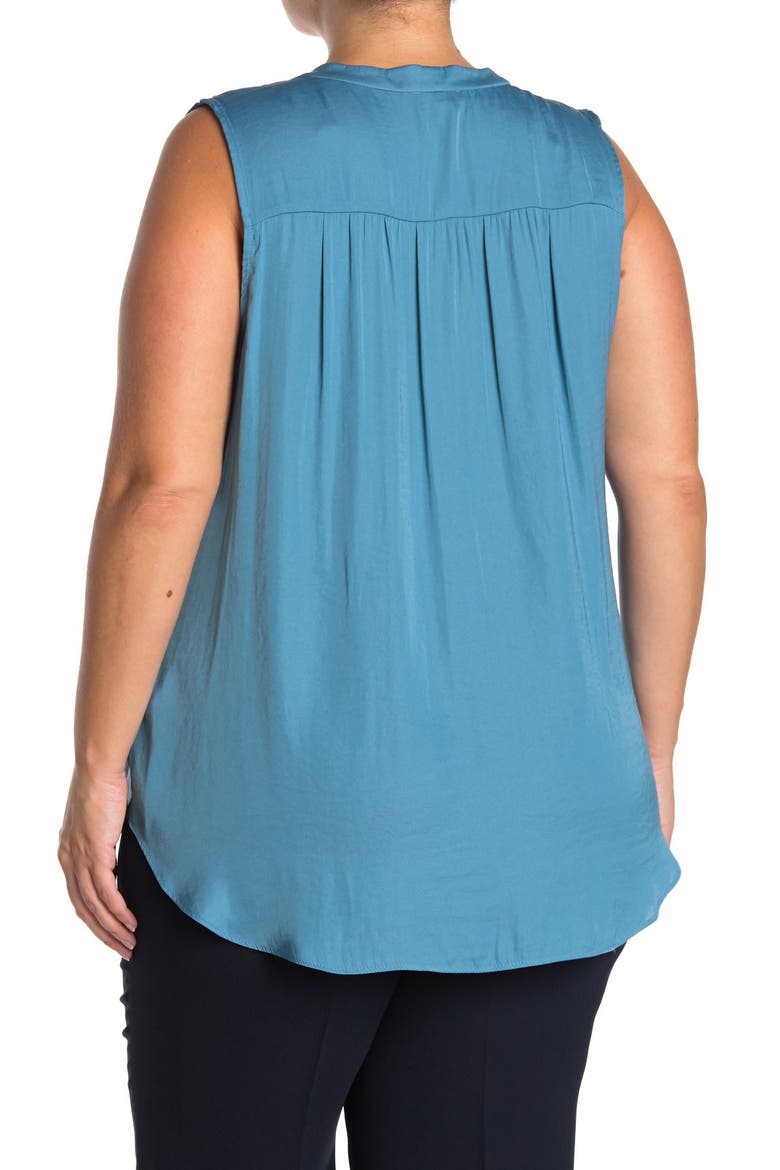 V-Neck Rumple Blouse, Alternate, color, RAPTURE BLUE